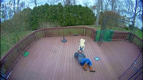 Look how funny this dog is drags her owner around the backyard.
