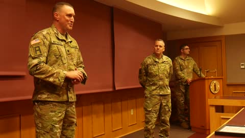 Nehemiah's Lieutenant Colonel advancement ceremony