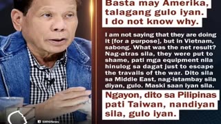 Duterte on US Presence...