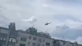 Belgorod region. Russian helicopters fly low over civilian homes