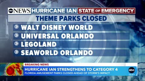 Orlando theme parks close to prepare for Hurricane Ian l GMA