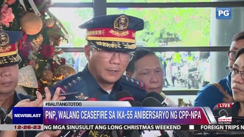 PNP, walang ceasefire sa ika-55 anibersaryo ng C.P.P.-.N.PA