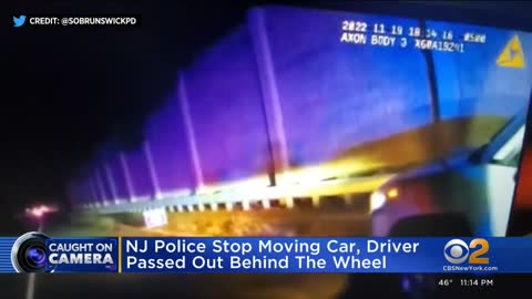 NJ police stop moving car after driver passed out behind the wheel