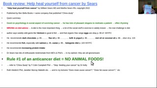 Book review: Heal your cancer by Wm Sears MD & Marsha Sears RN