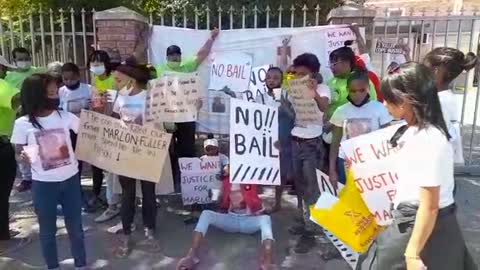 Residents and members of Patriotic Alliance picketing outside the Athlone Magistrate court