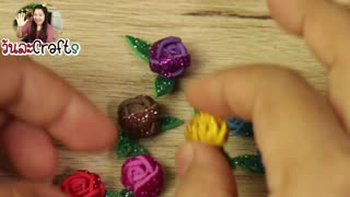 DIY - How to make Mini Rose Step by Step Tutorial _ Foam Mini Rose Flower Eva foam _ Very Easy 🌹