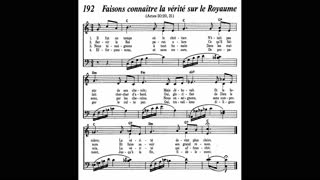 Faisons connaître la vérité sur le Royaume (Cantique 192 de Louons Jéhovah par nos chants)