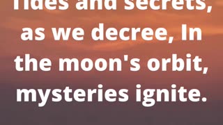 Lunar Reflections: Verses on the Mysteries of the Moon #poem #poetry #shorts #art👍👄🔔🛫✒️