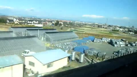 Shinkansen (the fastest train in Japan) Local City View