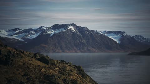 mountains and fjords at norway landscape