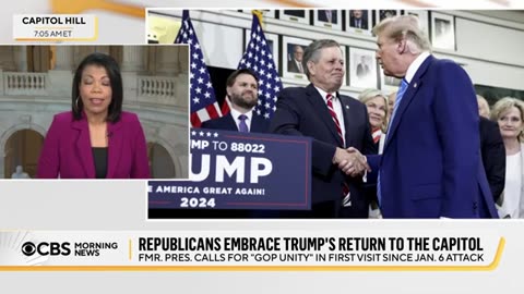 Republicans embrace Trump in former president's first Capitol visit since Jan. 6 riot CBS News
