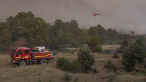 Firefighters Battle Wildfires in Spain