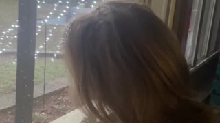 Little Girl Spots the Grinch Outside