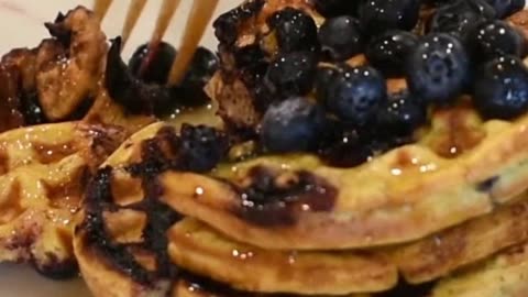 Do This To Make Moist Alkaline Vegan Blueberry Mini Waffles Without Gluten, Soy, Dairy, Oil or Eggs