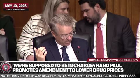 Rand Paul Promotes Amendment To Lower Drug Prices: 'We're Supposed To Be In Charge'