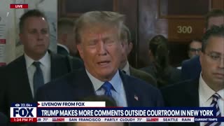 Trump trial video: Former president speaks outside courtroom in New York