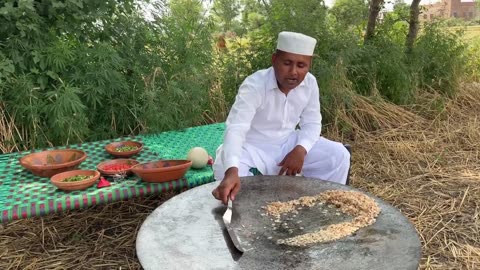 Ostrich Eggs Omelette | 1 Egg For 24 People’s | World Biggest Egg Cooking in Village