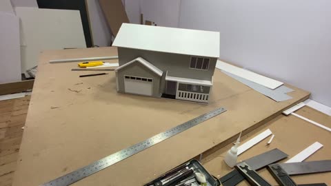 DIY Simple Mini 2 Story Model House with Lighting _ 1_24 Scale Diorama