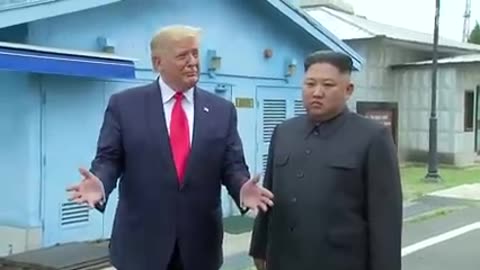 Kim Jong - um welcome's Donald Trump to north Korea