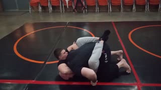 Arm in guillotine escape from full guard