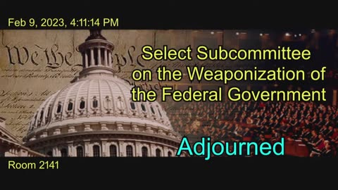 Weaponization of the Federal Government - First Subcommittee hearing - 2-9-2023