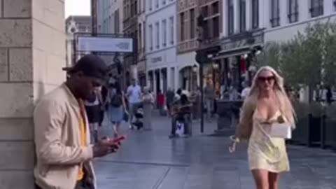 Prank in market