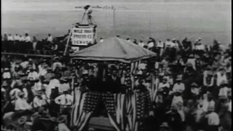 Theodore Roosevelts Speech In Pueblo, Colorado (1912 Original Black & White Film)