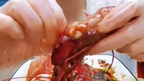 Chinese show Eating Salted Shrimp. Asmr Asmr Food. Shrimp Eating Food🌶️😋