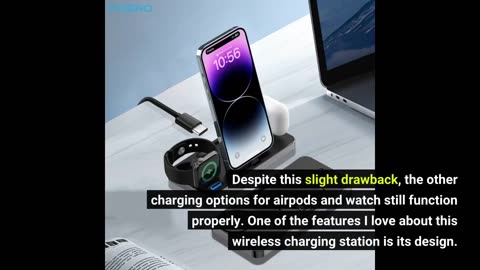 Wireless Charging Station, 18W Fast Wireless Charger for iPhone 14/13/12/11/Pro/Max/SE/XS/XR/X/8