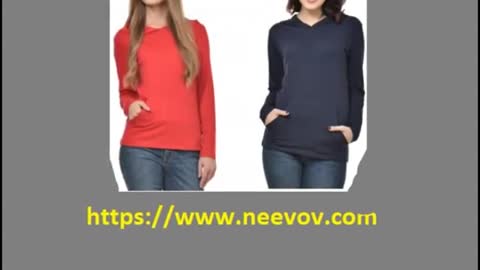 Fuchsia Colour Womens Hooded T Shirts
