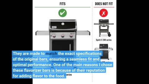 Buyer Comments: Sponsored Ad - Uniflasy 7636 15.3 Inch Flavorizer Bars for Weber Spirit I & Spi...