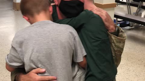 U.S. Army Reserves Sergeant Surprises Boys with Homecoming