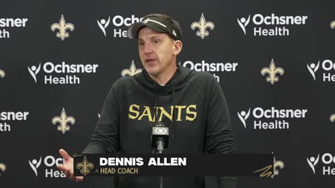 Dennis Allen talks to press about upcoming game vs. Buccaneers | New Orleans Saints