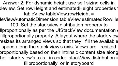 How to give dynamic height to labels contained within a UIStackView