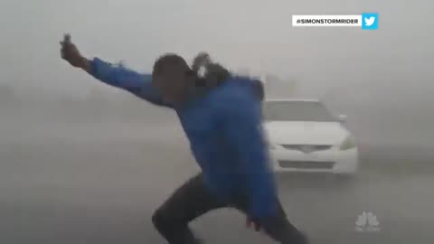 Storm Chaser Battles Hurricane Irma’s Powerful Winds | NBC