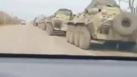 Russian military convoy just outside Kiev