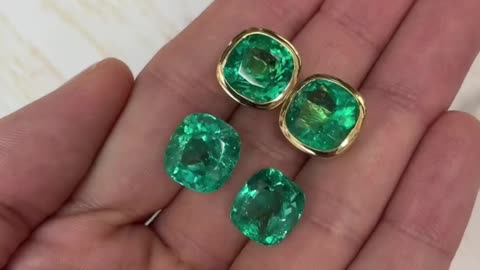 Minor oil AAA QUALITY Large statement Emerald cushion cut earrings with pricing