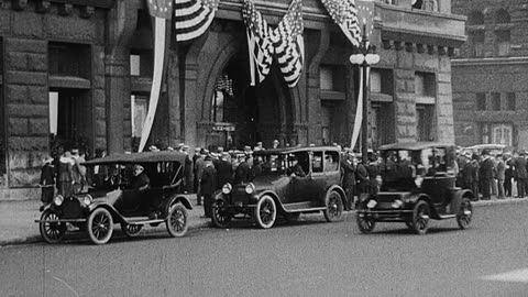 Governor Whitman of New York, at GOP Convention, Chicago (1916 Original Black & White Film)