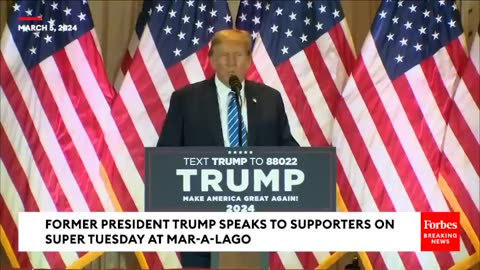 Trump Makes Fun Of Biden Going To The Beach In Super Tuesday Speech