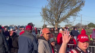 Massive Crowd Forms for Trump's First Campaign Rally in Waco