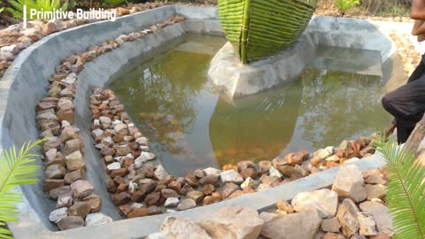 Build a swimming pool around Boat House Using Bamboo