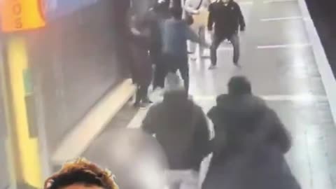 Man Slaps Random Woman At Train Station and No One Stops Him As He Runs Off