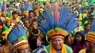 Brazilian indigenous people join the protesters against the illegitimate state of the judiciary