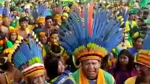 Brazilian indigenous people join the protesters against the illegitimate state of the judiciary