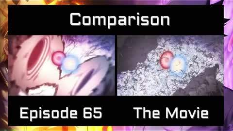 Naruto and Sasuke VS Momoshiki Comparison Side by Side: Boruto Anime (Episode 65 VS The Movie)