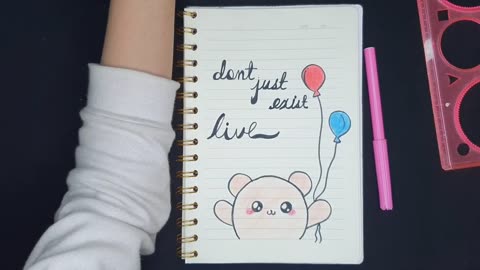 Cute Drawing with an Aesthetic Quote