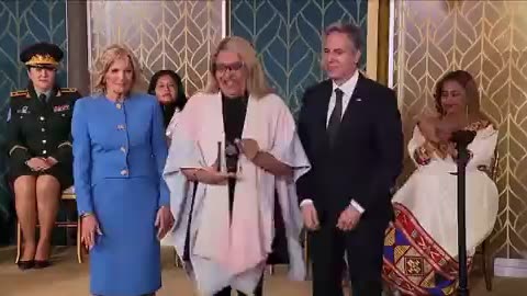 Jill Biden and Antony Blinken awarded a man with International Women Of Courage Award