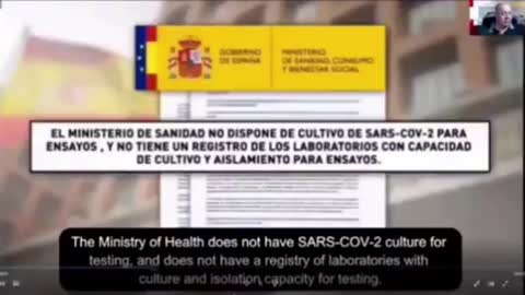 Ministro Salud Español reconoce que no existe cultivo o aislación de Virus Sars Cov 2