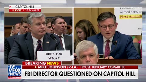 GOP Rep. Mike Johnson Rattles Off FBI Scandals Right To Director's Face