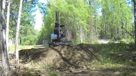 The homestead is getting a driveway finally || guy builds a homestead by himself in Alaska